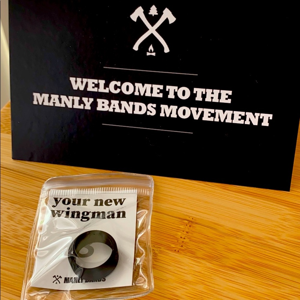 NEW Silicone Ring Sz 8 Wedding Band Manly Bands